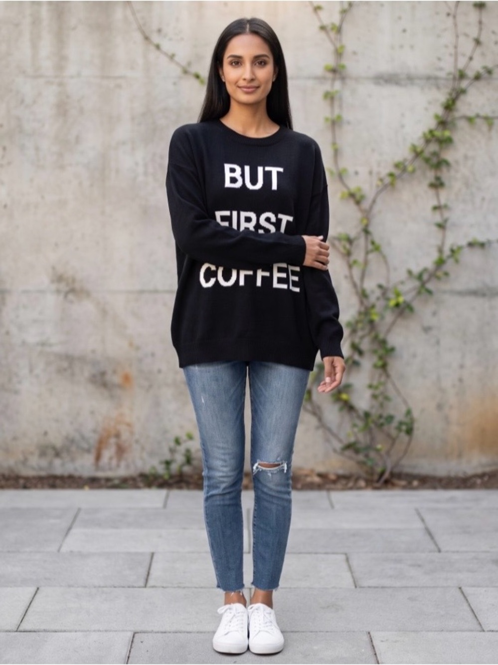 BIBI KNIT GRAPHIC SWEATER